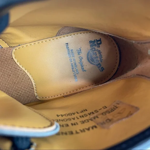 RARE Doc Martens NP5D Black Leather Boots Made in England UK Sz 8 - Picture 11 of 13